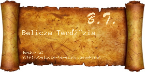 Belicza Terézia névjegykártya
